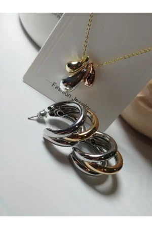 Argolla combinada + Cadena con dije triple